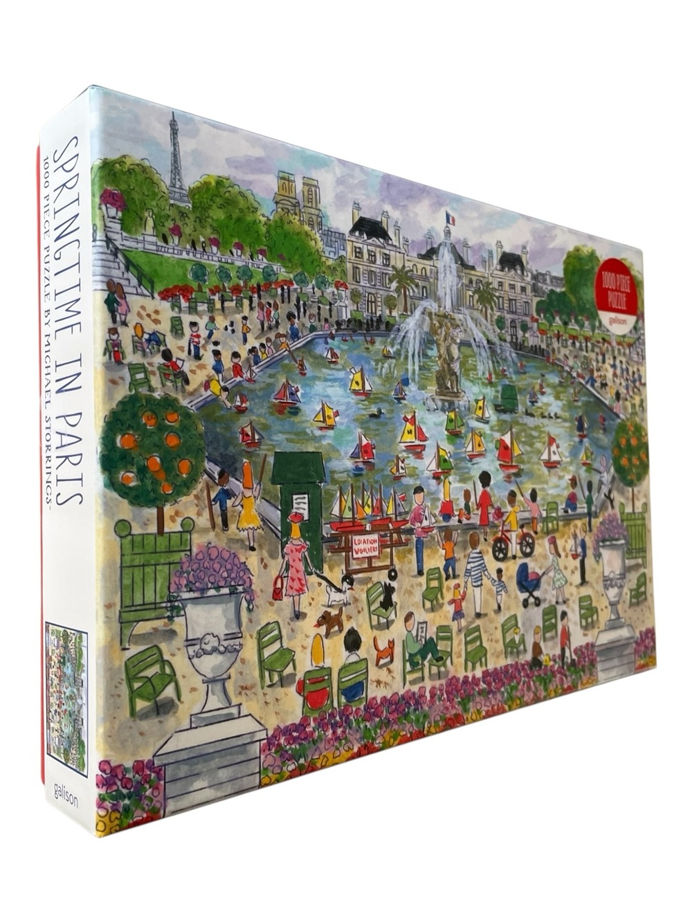 Galison Jigsaw Puzzle “Springtime in Paris” 1000-Piece Puzzle Michael Storrings